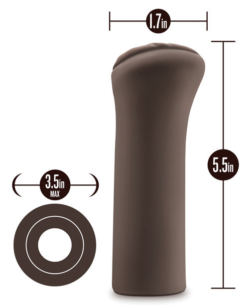Blush Hot Chocolate Nicole Kitty Stroker with Realistic Ribbed Tunnel