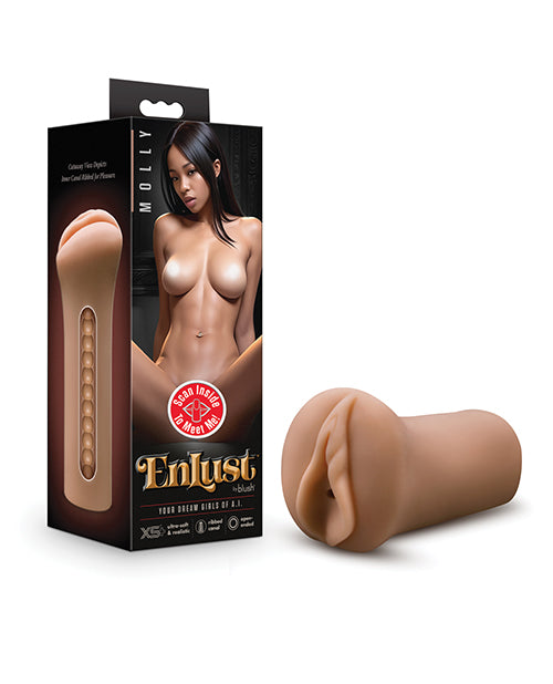 EnLust Realistic Male Masturbator Ultra-Soft X5® Plus Material Ribbed Interior for Intense Solo Pleasure