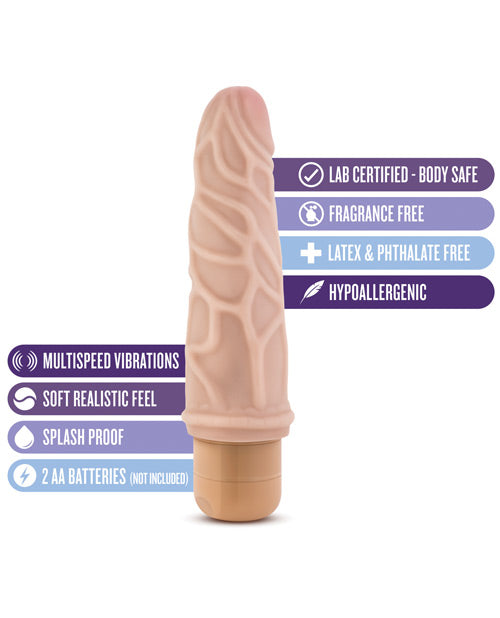 Dr. Skin Vibe #3 Beige Realistic Vibrator with Veined Texture