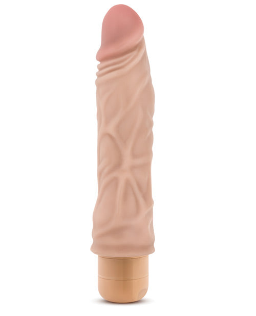 Dr. Skin Realistic Vibrating Dong with Adjustable Multi-Speed - Beige