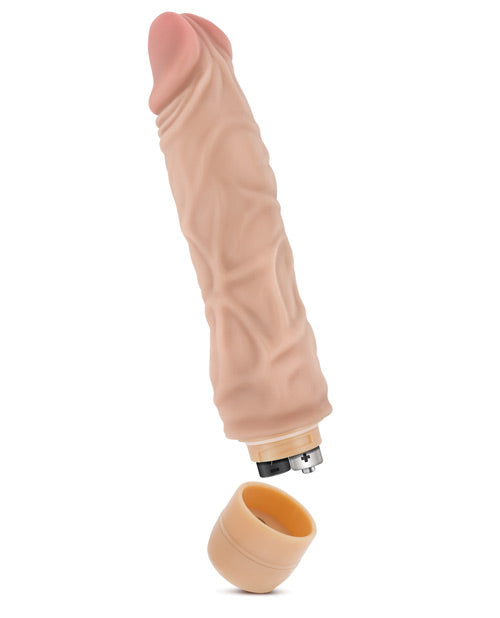 Dr. Skin Realistic Vibrating Dong with Adjustable Multi-Speed - Beige