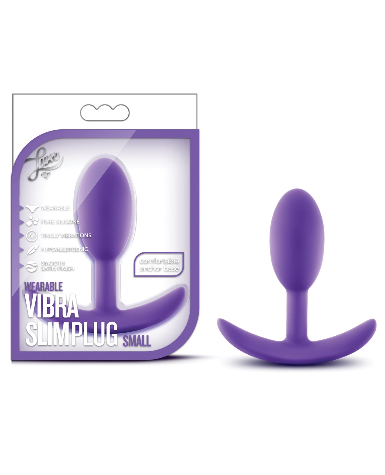 Luxe Anal Plug Slim Motion-Activated Silent Vibration Silicone for Discreet Stimulation and Comfort