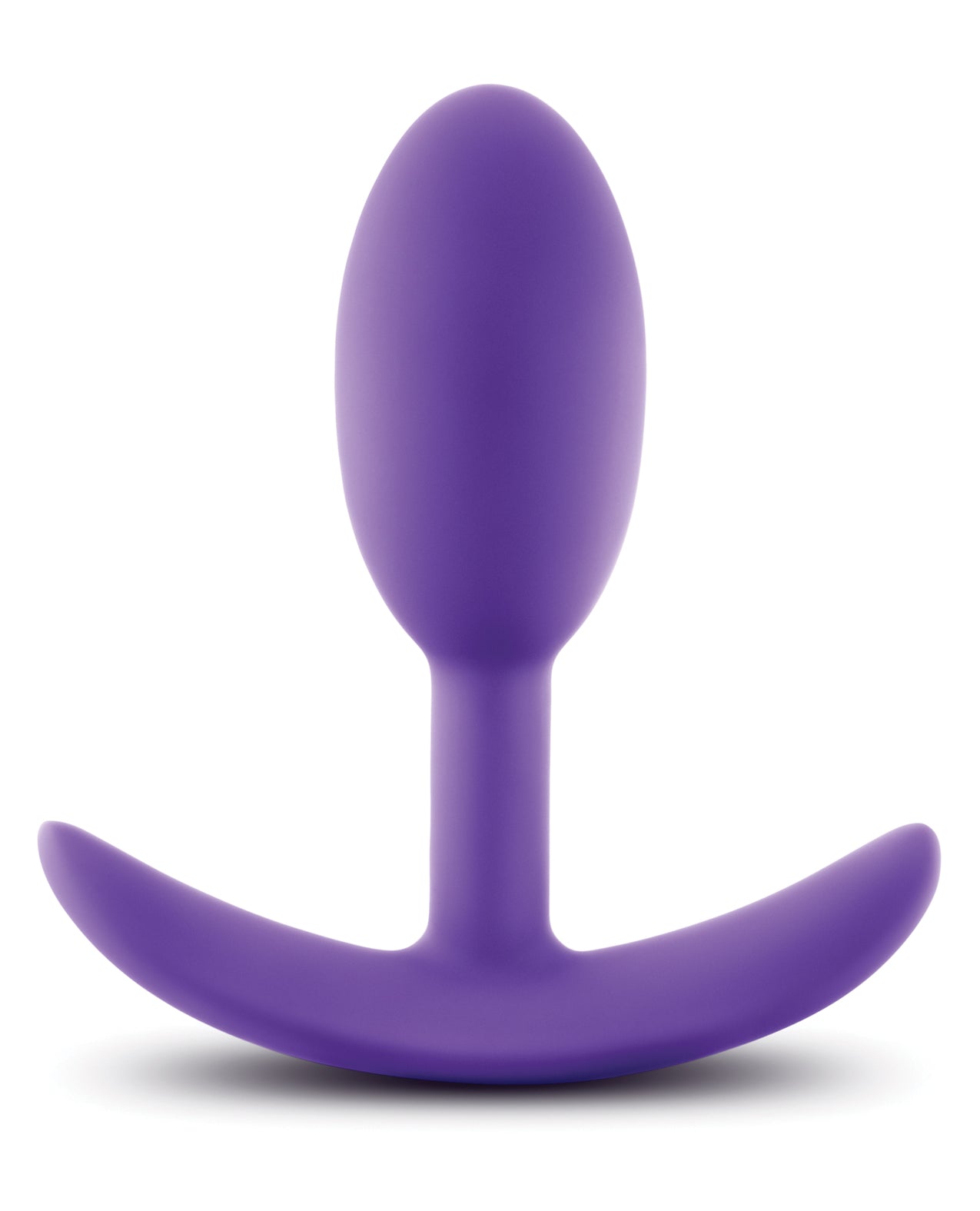 Luxe Wearable Vibra Slim Plug Small - Purple Slim Anal Plug with Silent Motion Vibration