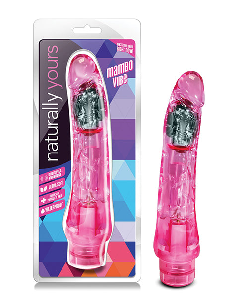Naturally Yours Vibrator Pink Curved Design Multi-Speed Waterproof for Targeted Stimulation
