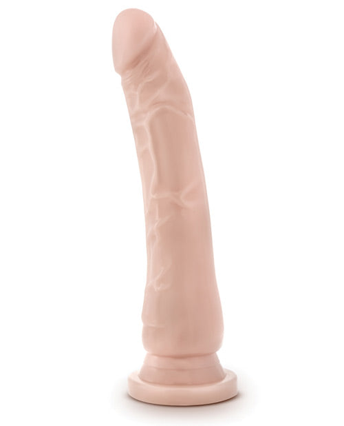 Beige Realistic Dildo with Suction Cup and Curved Shaft - 8.5 Inch