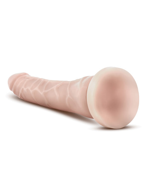 Beige Realistic Dildo with Suction Cup and Curved Shaft - 8.5 Inch