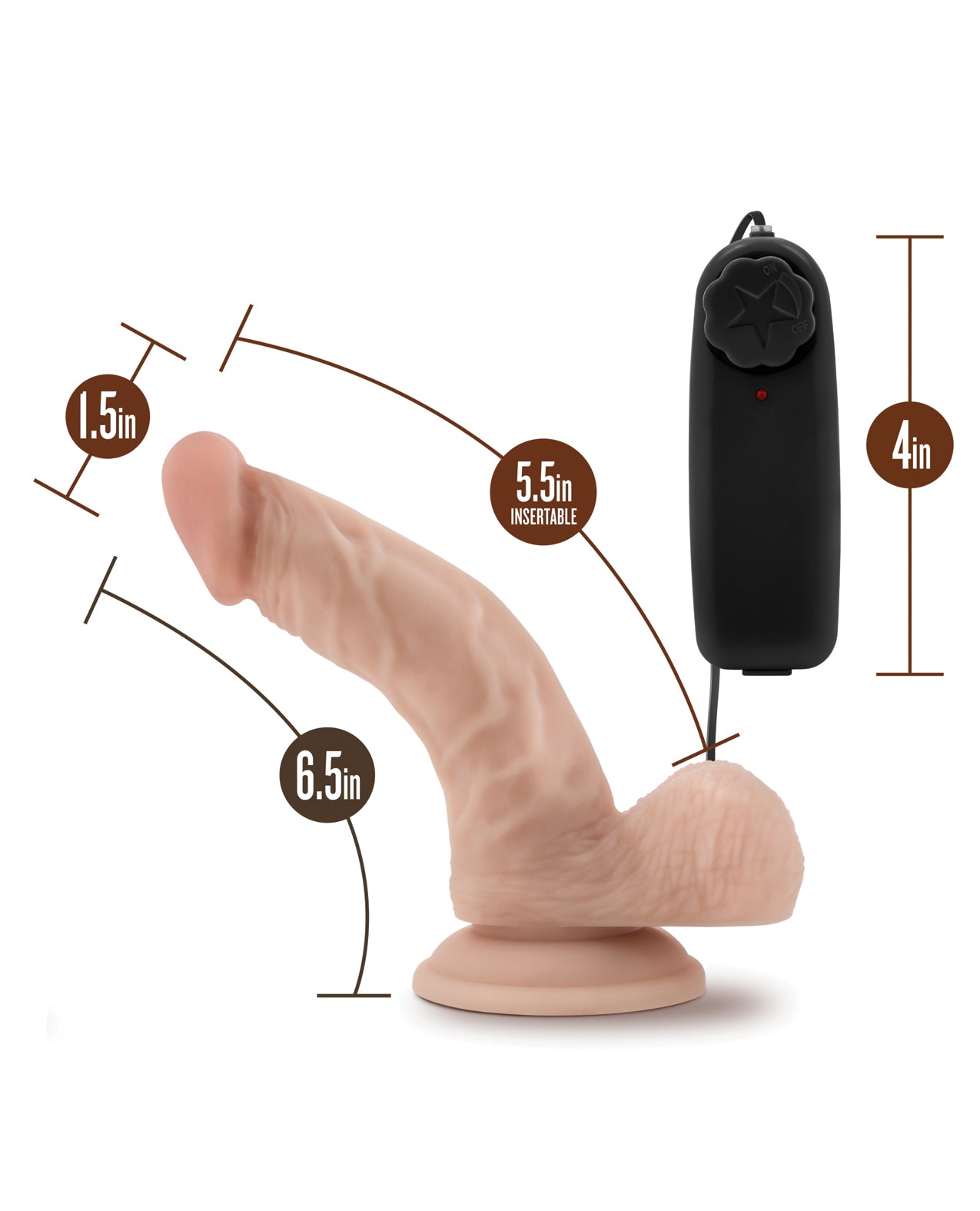 Dr. Skin Dr. Ken Vibrating Dildo with Suction Cup - Vanilla