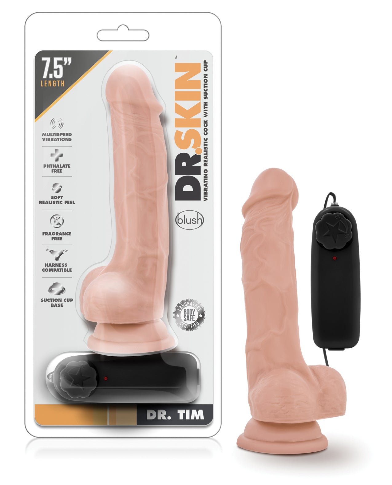 Dr. Skin Vibrating Dildo Soft Realistic Feel Adjustable Speeds for Versatile Pleasure