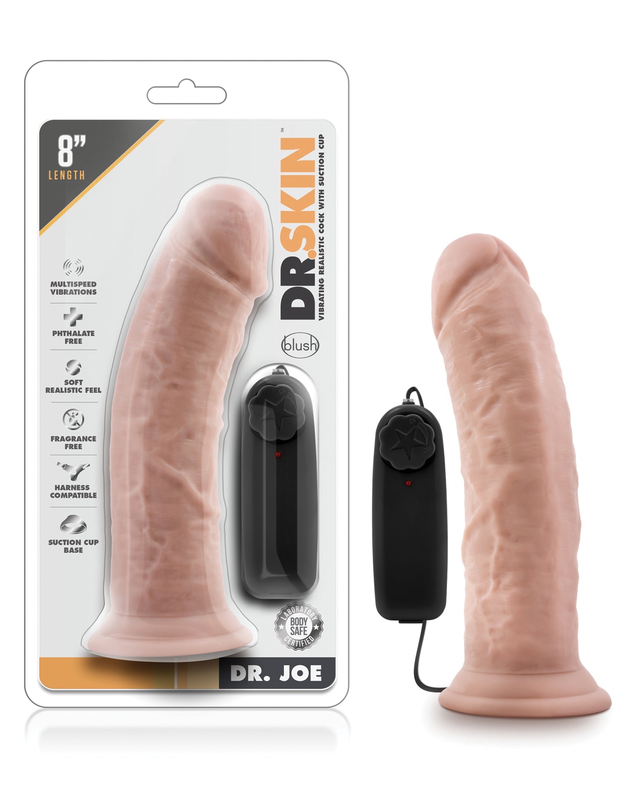 Dr. Skin Dildo Realistic Vibrating Suction Cup Design for Powerful Stimulation and Hands-Free Pleasure