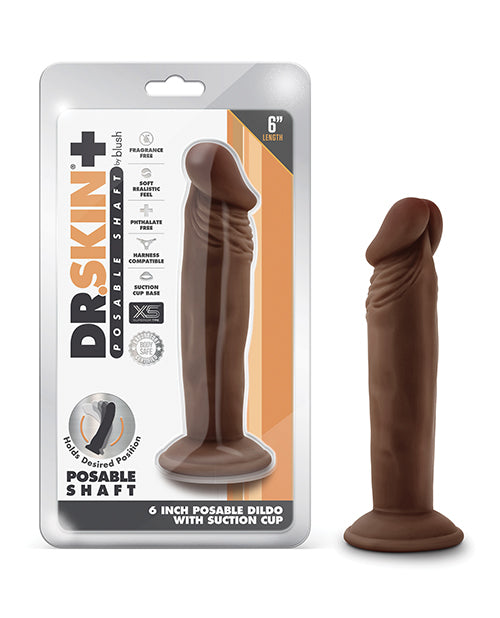 Dr. Skin Dildo Flexible Poseable Shaft Secure Suction Base for Realistic Pleasure and Comfort