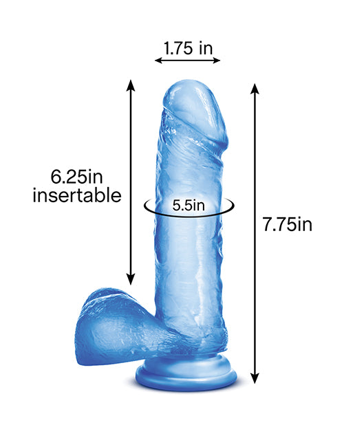 B Yours Sweet n Hard 2 Realistic Blue Dildo with Suction Cup
