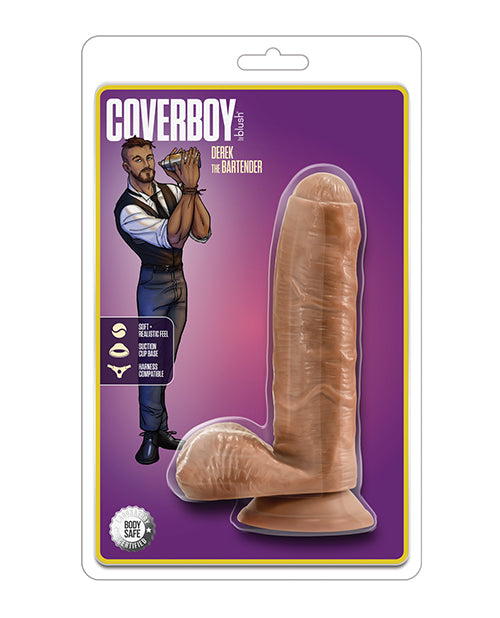 Coverboy Dildo Realistic Mocha Suction Cup Uncut Foreskin for Authentic Pleasure