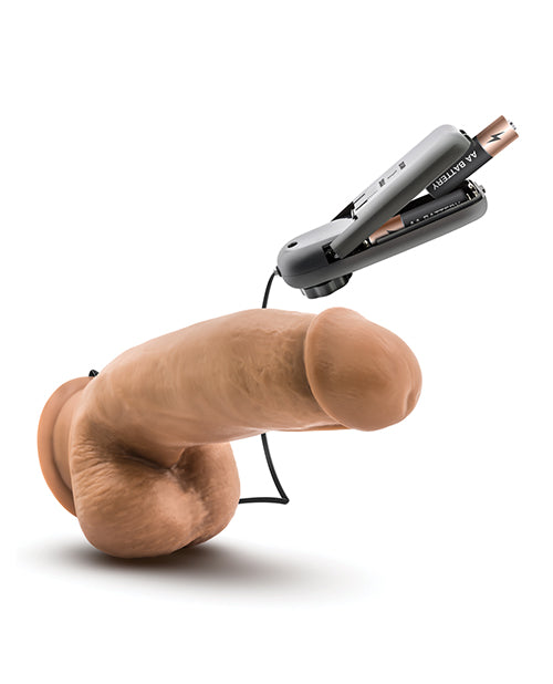 Coverboy 7-Inch Remote-Controlled Vibrating Mocha Dildo with Realistic Design