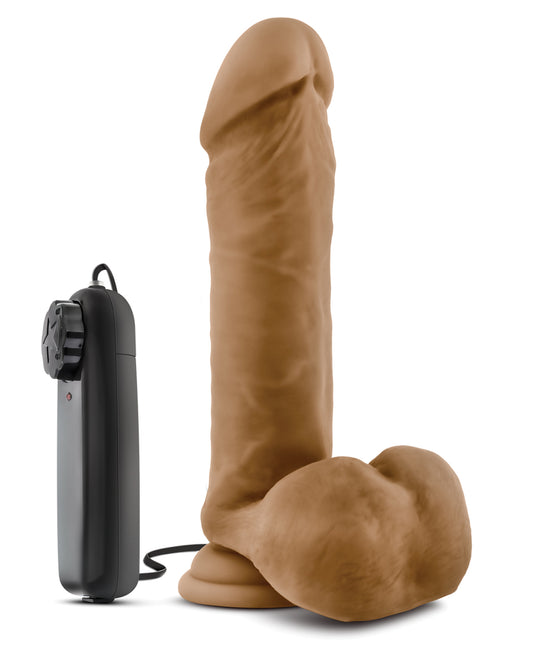 Coverboy Soccer Champ 8" Vibrating Realistic Dong with Remote - Mocha