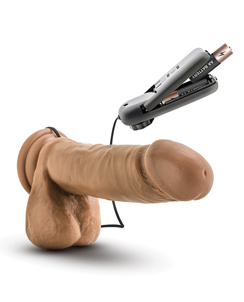Coverboy Soccer Champ 8" Vibrating Realistic Dong with Remote - Mocha