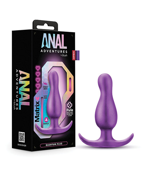 Anal Adventures Anal Plug Iridescent Silicone Curve StayPut Base for Secure P-Spot Stimulation