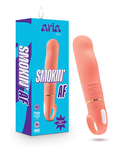 Aria Vibrator Smokin' AF with Powerful RumbleTech Motor and G-Spot Curve for Intimate Stimulation