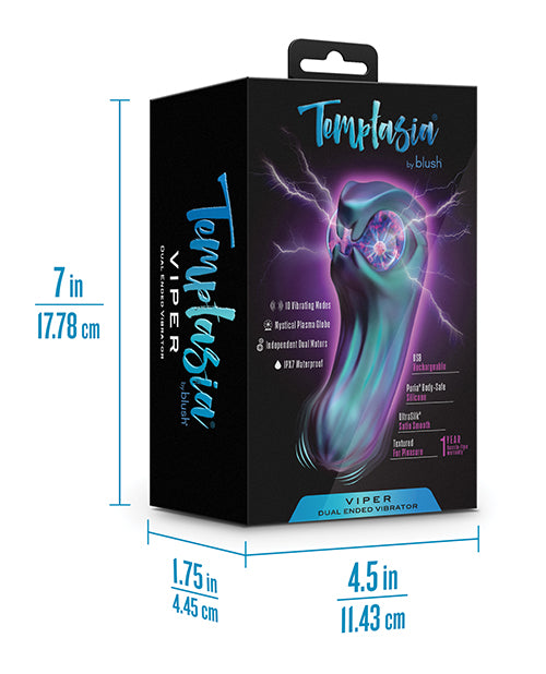Temptasia Viper Dark Millenia Vibrator with Curved G-Spot Design