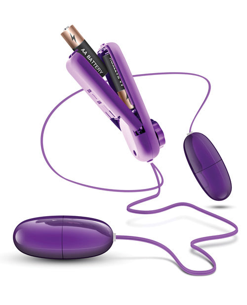 Vibrating Double Pop Eggs Stimulator with Dual Motors – Plum