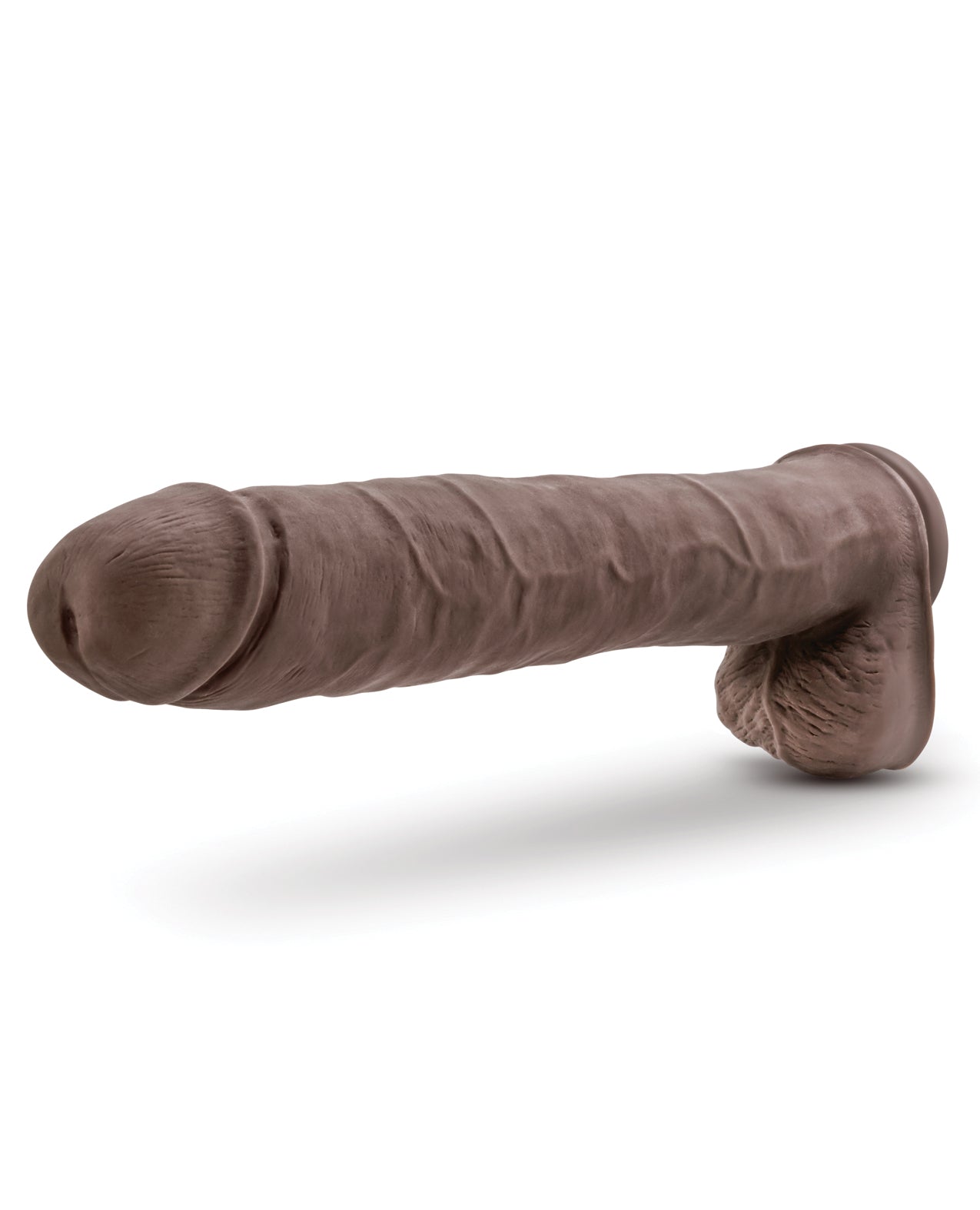 Au Naturel Daddy 14-Inch Dual Density Dong with Suction Cup in Chocolate