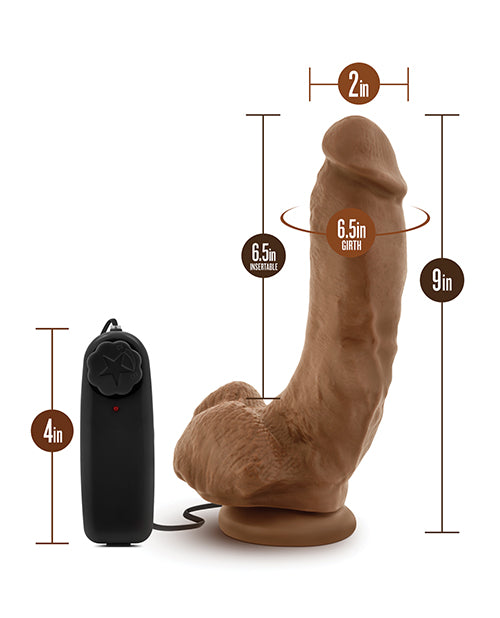 Blush Coverboy the Boxer 9" Vibrating Realistic Dildo with Suction Cup – Mocha