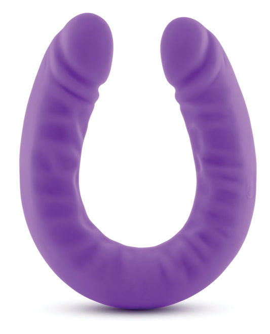 Blush Ruse 18" Slim Double Dong in Purple Silicone with Curved Design