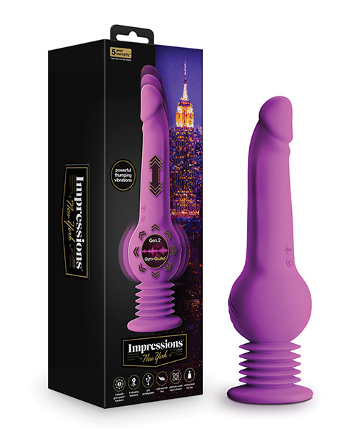 Impressions Vibrator Ultra-Deep Thumping Gen 2 Gyro Quake Silicone Dildo for Hands-Free Play and Intense Stimulation