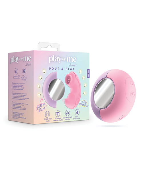 Blush Play With Me Pout & Play Pink S-Shaped Silicone Dildo