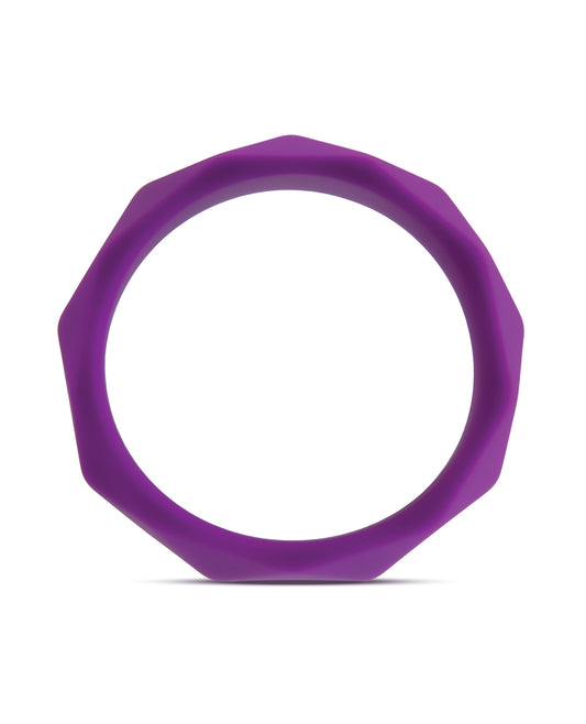 Blush Wellness Geo C-Ring in Purple Silicone for Penis Enhancement