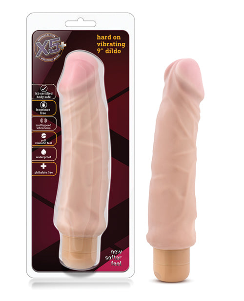 X5 Plus Vibrator Realistic 9-Inch Hard On with Thick Veins Waterproof Design for Intense Stimulation