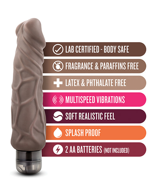 Blush X5 Plus Hard On Vibrating 9-Inch Realistic Dildo in Brown
