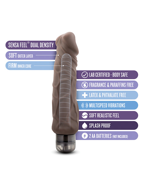 Blush Au Naturel Home Wrecker Brown Realistic Dual Density Vibrator