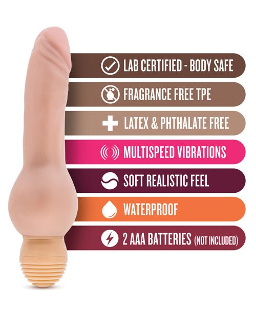 Blush X5 Mr Right Now Realistic Vibrating Dong in Beige with Flexishaft