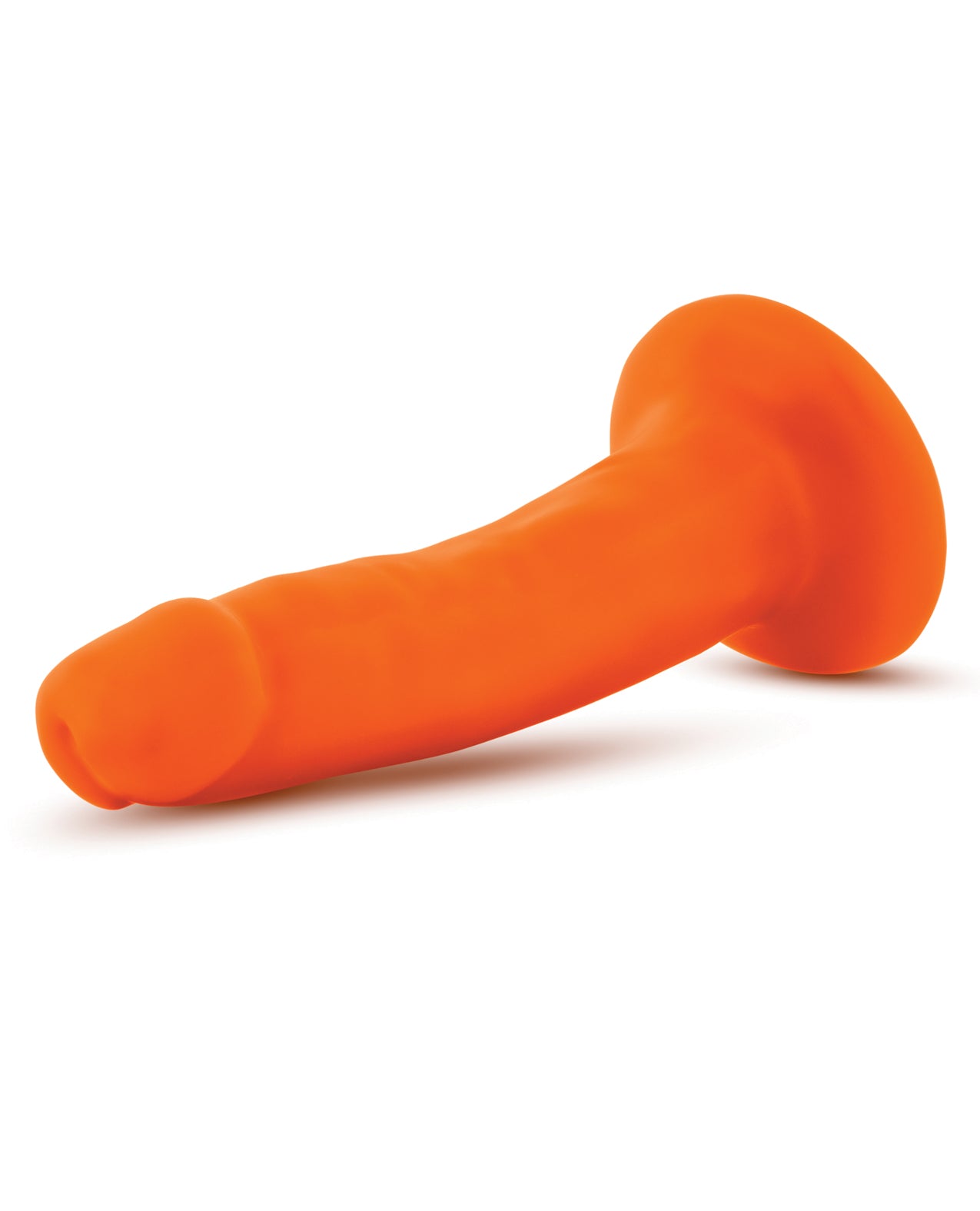 Neo Dual Density 6-Inch Dildo in Neon Orange with Suction Cup Base