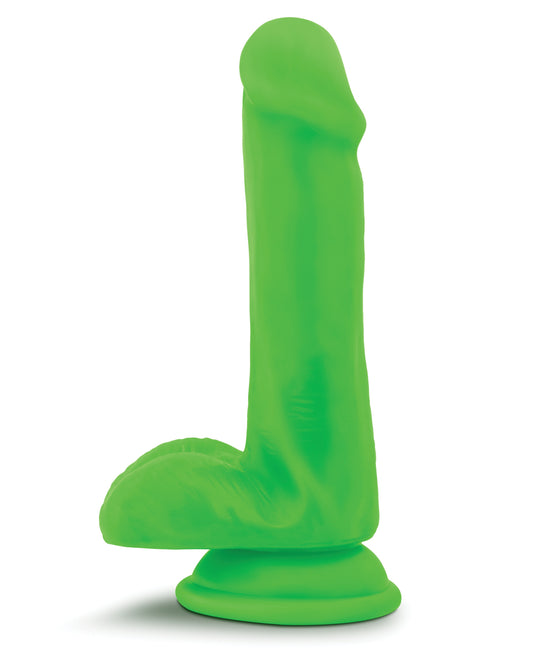 Blush Neo Dual Density 6-Inch Neon Green Dildo with Suction Cup Base