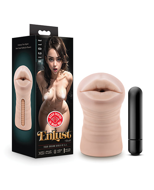 EnLust Mouth Stroker Vibrating Bullet Ultra-Soft X5 Plus Material for Realistic Oral Sensation