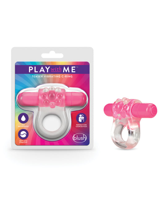 Play With Me Vibrating C-Ring with Ribbed Texture and 1-Speed Bullet for Enhanced Couple Pleasure