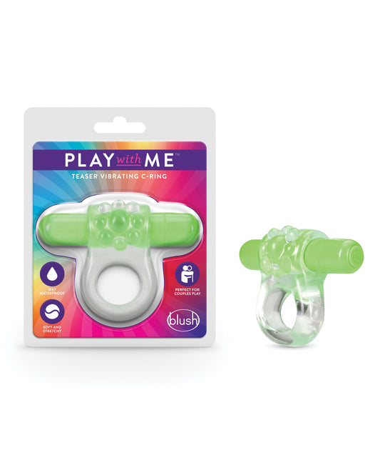 Play With Me Vibrating Penis Ring Soft Ribbed Texture Removable Bullet for Enhanced Stimulation