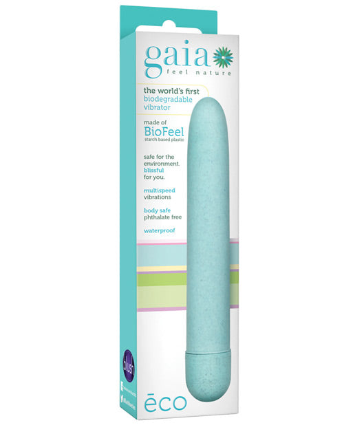 Gaia vibrator Biodegradable Biofeel material slim tapered tip for eco-friendly personal pleasure