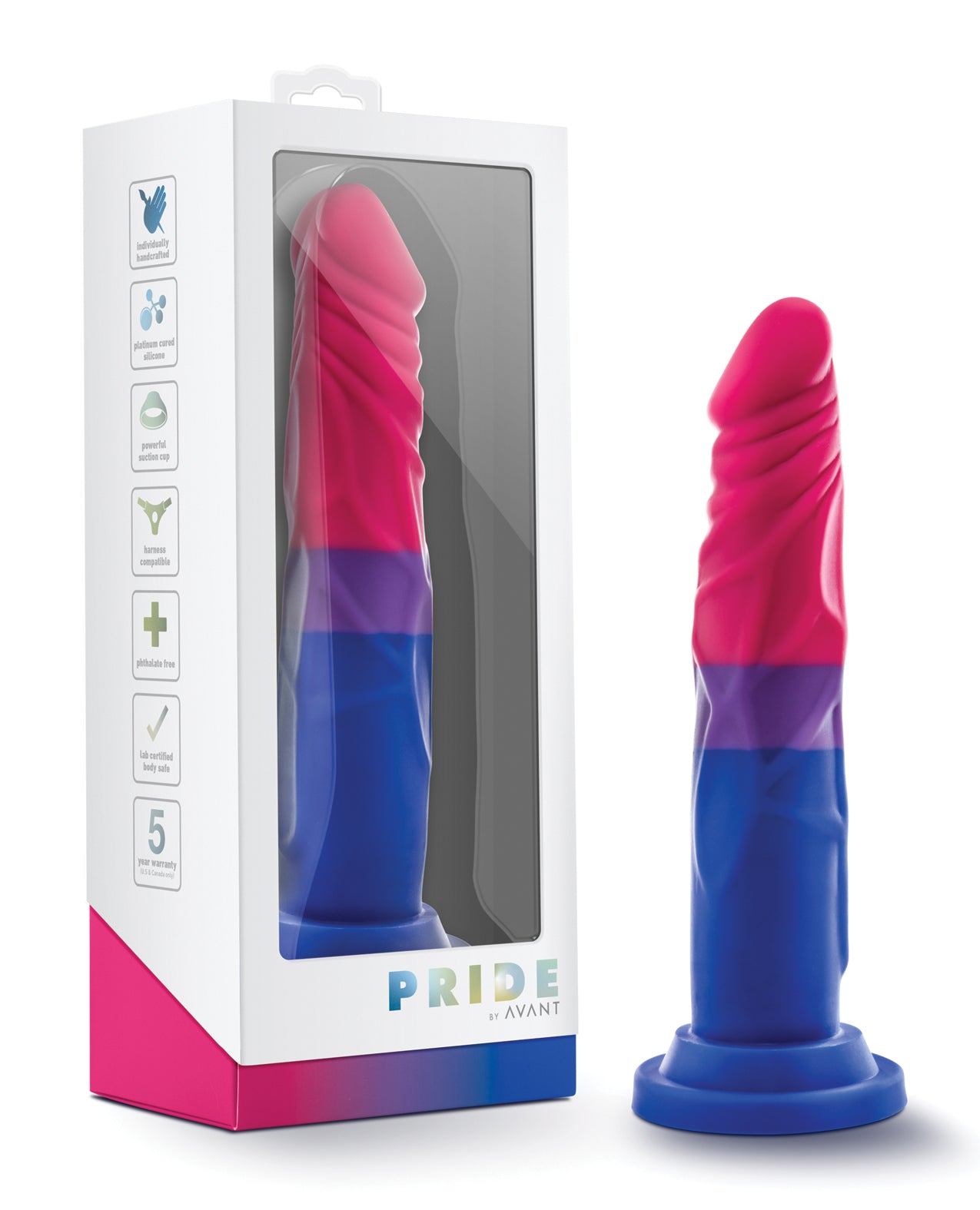 Avant dildo Realistic Silicone Tapered Head with Suction Base for Comfortable Pleasure