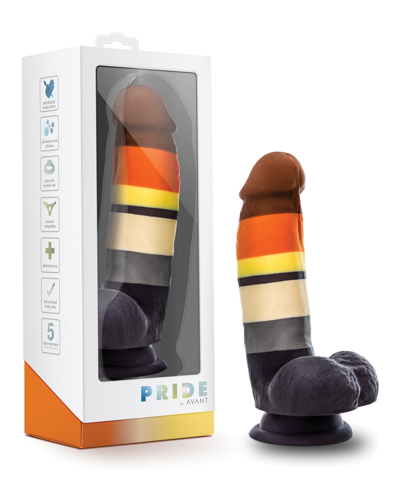 Avant silicone dildo multi-color hand-sculpted thick girth suction base for realistic stimulation and versatile pleasure