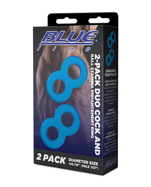 Blue Line Penis Enhancement Rings Dual-Stretch Jelly Design for Stamina and Erection Support