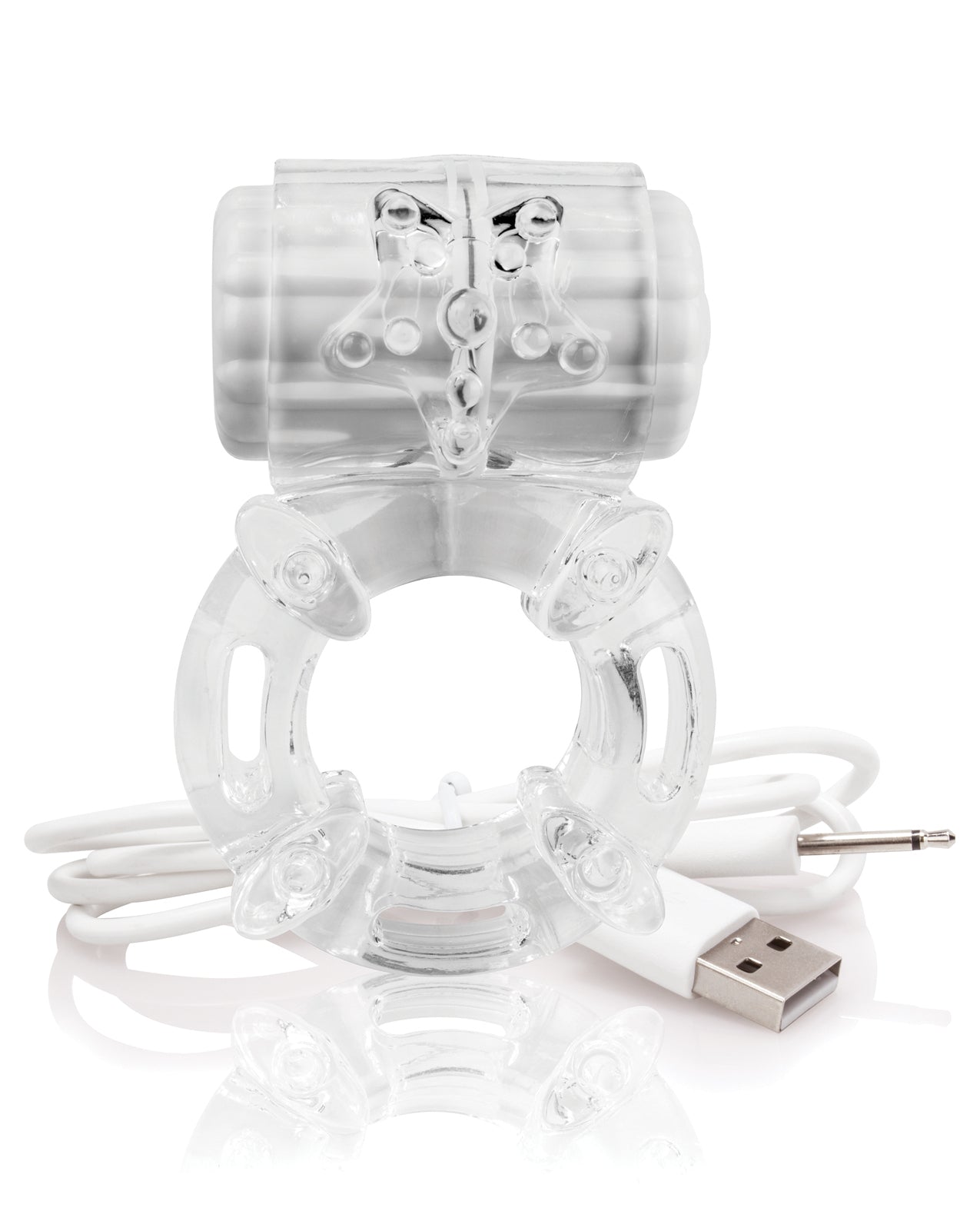 Screaming O Charged Big O Clear Vibrating Cock Ring with USB Recharge