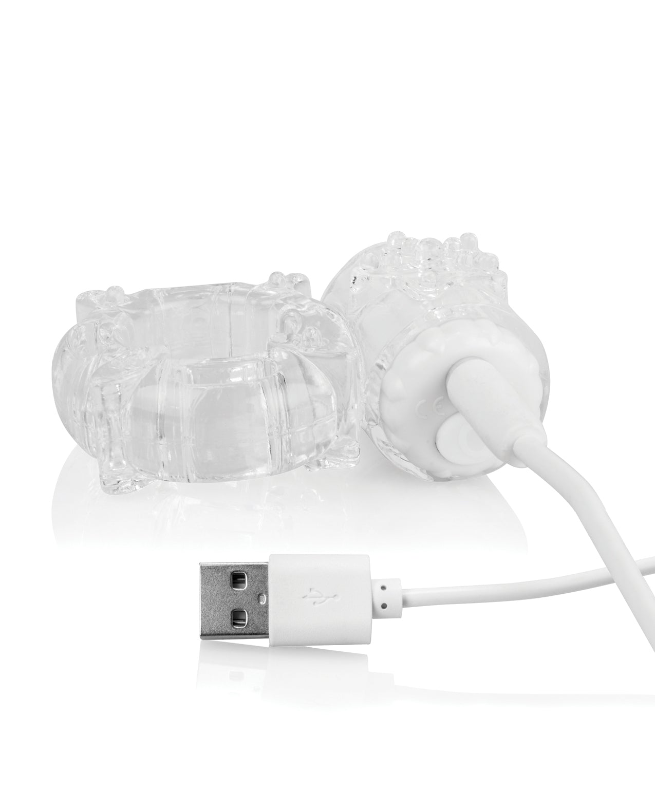 Screaming O Charged Big O Clear Vibrating Cock Ring with USB Recharge