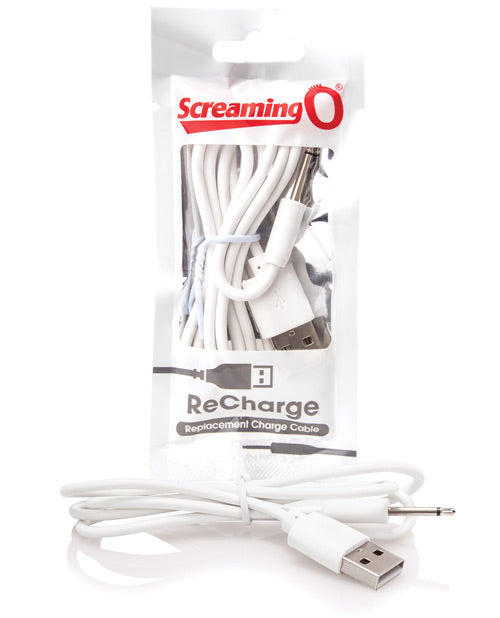 Screaming O Vibrators Universal USB Charging Cable with White Finish for Convenient Recharging