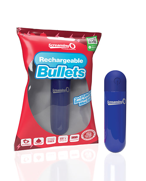 Screaming O Stimulator Rechargeable Bullet Deep Rumble Vibration Waterproof Design for Intimate Stimulation