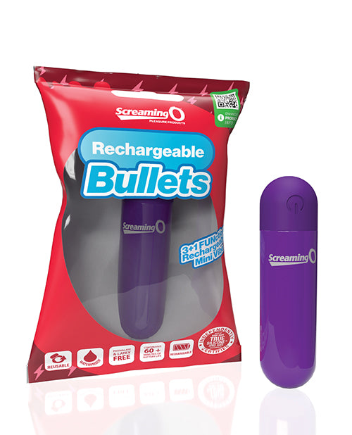 Screaming O Stimulator Rechargeable Bullet Vibrator Deep Rumble Waterproof Design for Discreet Portable Pleasure