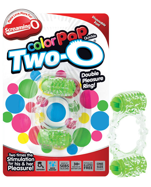 Screaming O Stimulators Double Motor Vibrating Ring Stretchy Disposable Design for Couples Mutual Pleasure