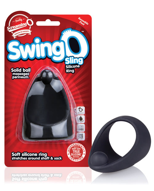 Screaming O Penis Enhancement Silicone Cock Ring Contoured Sling for Enhanced Perineum Massage and Stamina