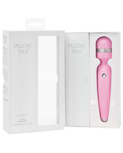 Pillow Talk Cheeky Pink Wand Massager with Padded Handle